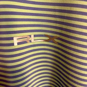 RLX Golf Shirt XL green and blue stripes
